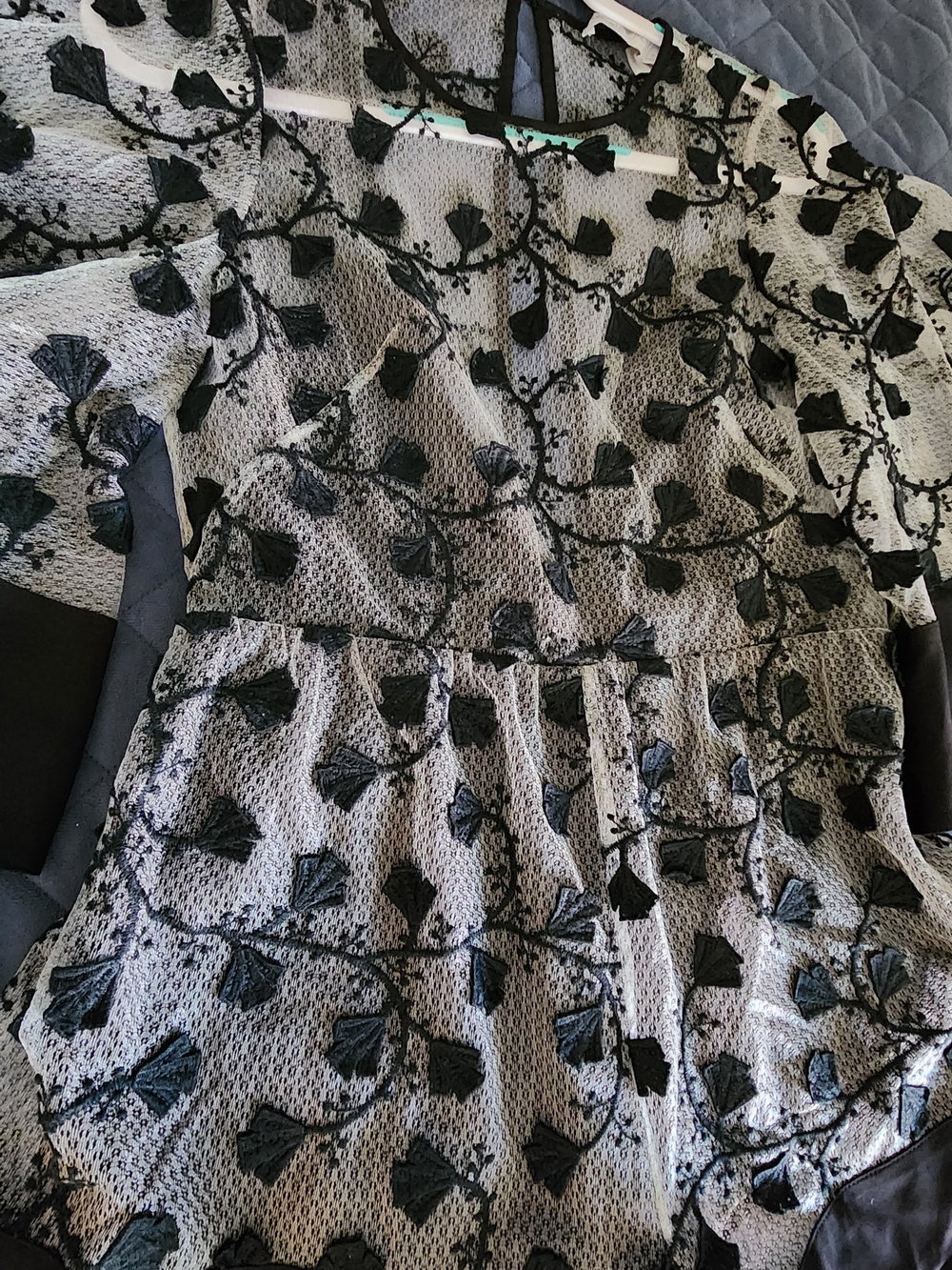 Alice McCall Black Lace Embroidered Long Sleeve Dress